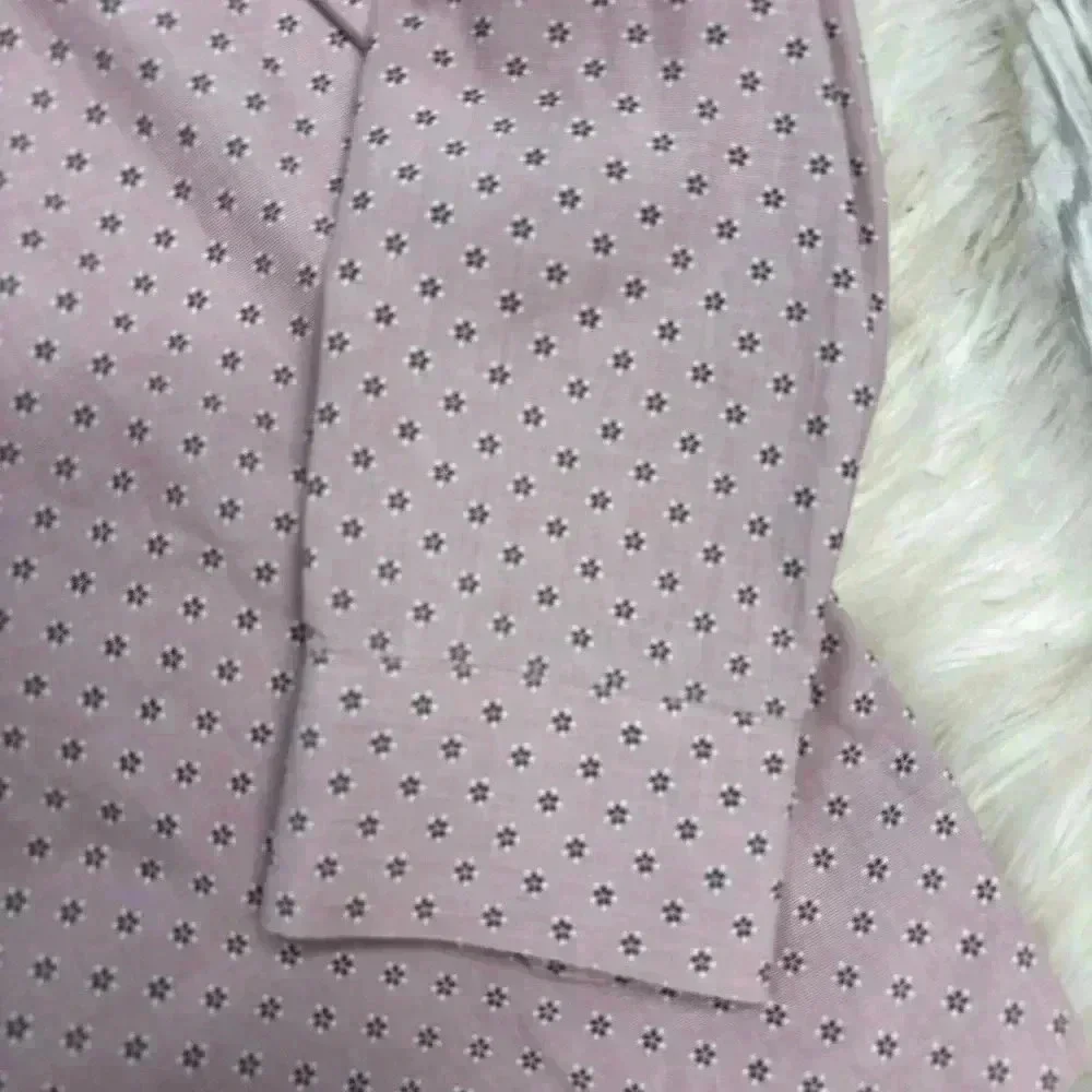 Banana republic Non-iron standard fit light pink flower button down shirt sz med